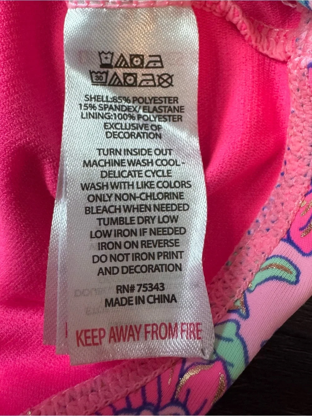 Tommy Bahama Rash Guard Swim Suit Long Sleeve Infant 18M Zip Pink Bathing Suit